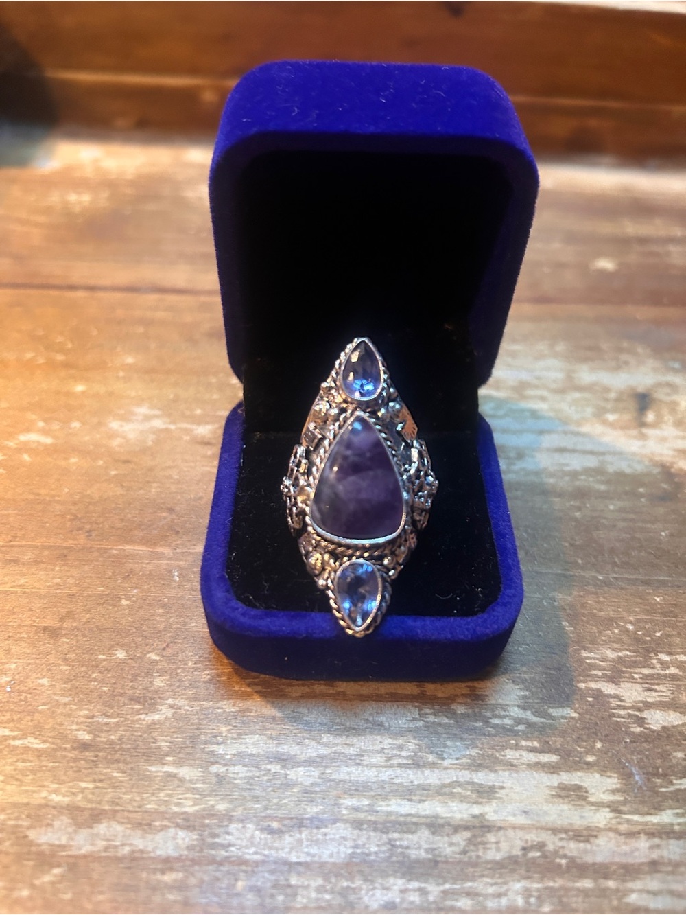 Lilac boho statement ring - Picture 8 of 8